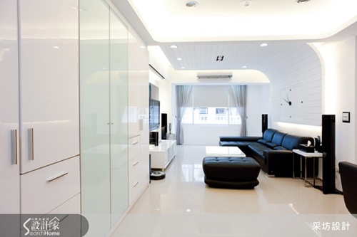 中古屋、狹長、現代風、吧台