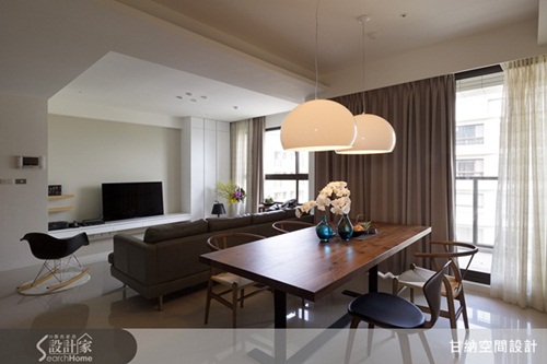 吧台、客廳、開放式設計