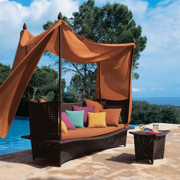 戶外休憩床、造型床舖、南洋風