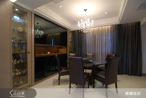 餐廳設計鏡面用餐空間