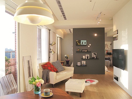 北歐風、玄關、客廳