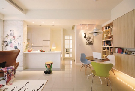 北歐風、玄關、客廳