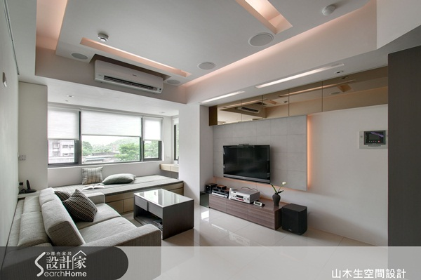小坪數空間首重空間放大及收納設計的規劃，在這個案例