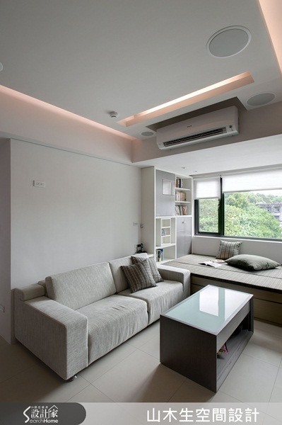 小坪數空間首重空間放大及收納設計的規劃，在這個案例