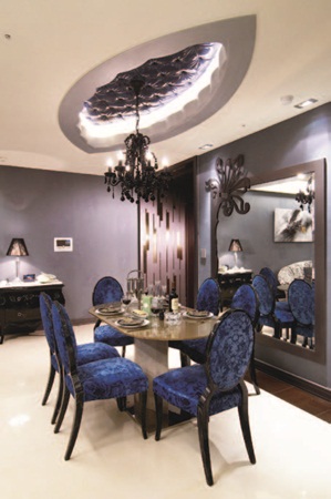 沙發、客廳、Art Deco、水晶燈