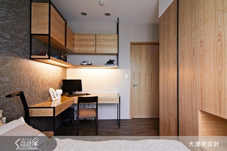 新成屋、隱藏式收納、自然、收納櫃、臥房