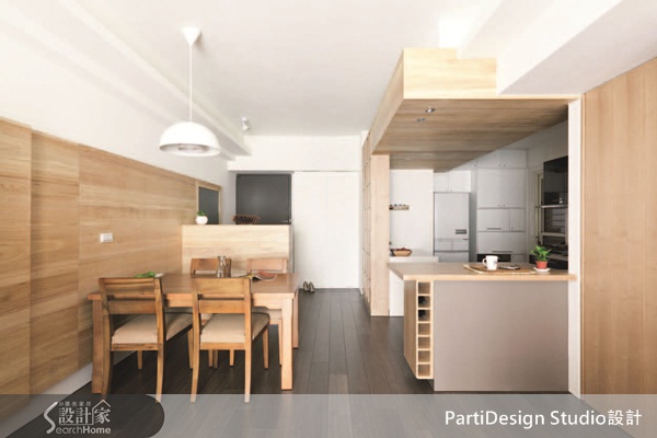 自然原木、早餐檯、環保、主牆設計、新秀設計師、輕裝修