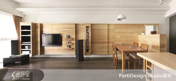 自然原木、早餐檯、環保、主牆設計、新秀設計師、輕裝修