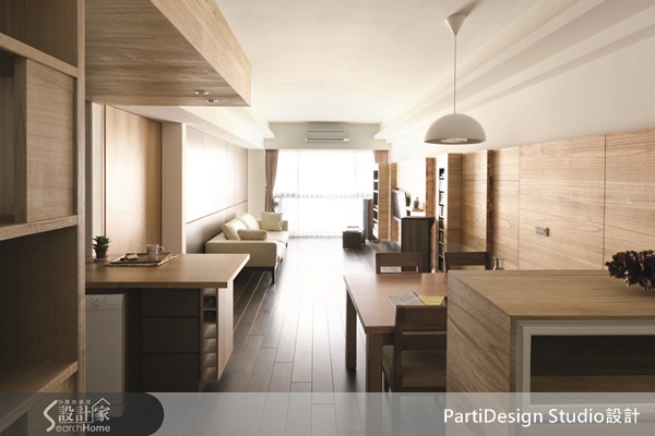 自然原木、早餐檯、環保、主牆設計、新秀設計師、輕裝修