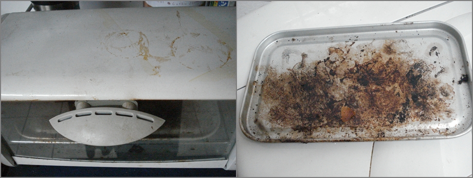 走進廚房,看著越來越髒的烤箱,「唉~」轉頭就走,視