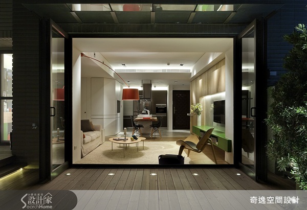 納室外景入室、庭園、大坪數、休閒療癒、現代風、植栽