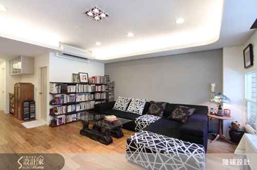 狹長老屋、格局規劃、光線陰暗、中島吧檯、現代風