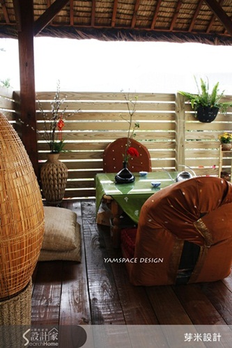 夾層、小坪數、南洋休閒度假風、南方松、發呆亭