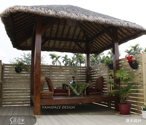 夾層、小坪數、南洋休閒度假風、南方松、發呆亭