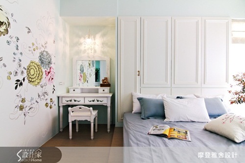 鄉村風、壁爐、壁紙、鄉村風門片、文化石、小碎花