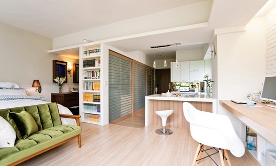 小坪數、更衣室、單面採光、儲藏室、吧檯