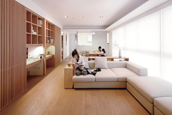 木設計、木格柵、原木、自然