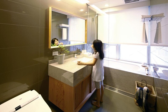 木設計、木格柵、原木、自然