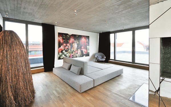 開放式廚房、鏡面、未來感、不規則設計、德國設計