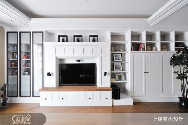 美式風、櫃體、壁爐、線板