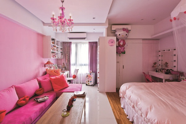 小坪數、輕隔間、低預算、粉紅色