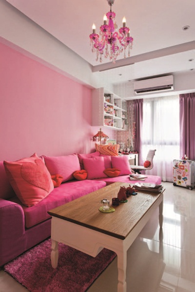 小坪數、輕隔間、低預算、粉紅色