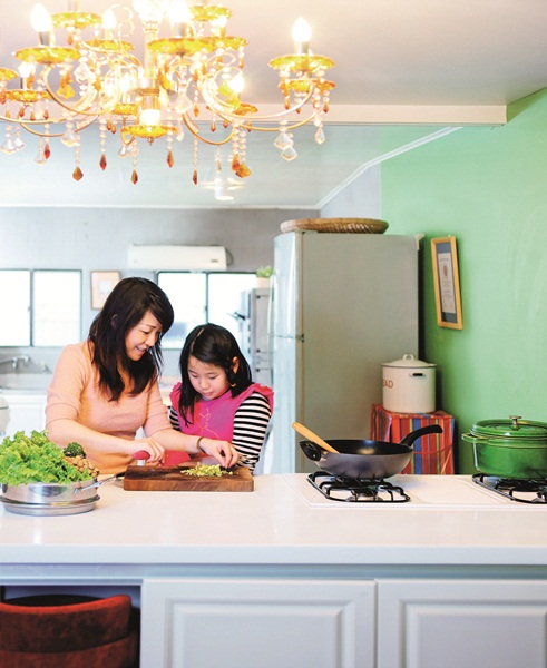 料理、廚房、中島廚房