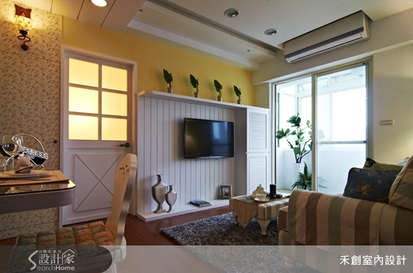 鄉村風、小坪數、玄關、馬賽克磚