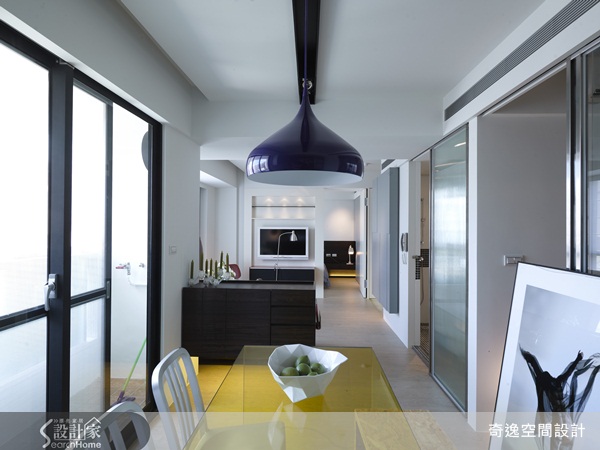 舊屋翻新、小坪數、開放式設計、清玻璃
