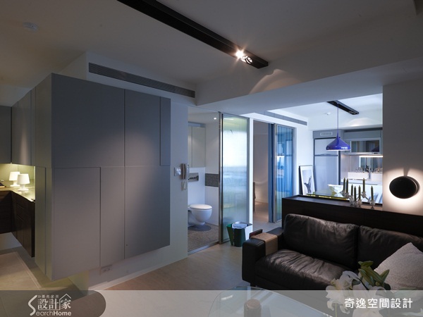 舊屋翻新、小坪數、開放式設計、清玻璃