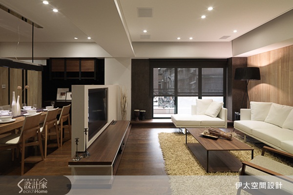 木空間、梧桐木、客廳、石材、湯屋