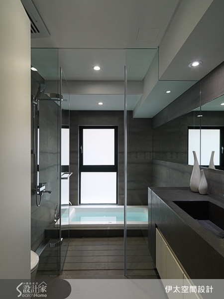 木空間、梧桐木、客廳、石材、湯屋