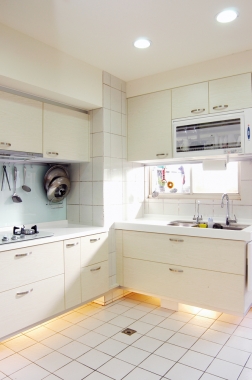 廚房若是比室內其他空間低陷，表示財庫向下沉，導致財