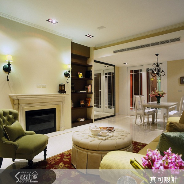 美式空間雖然以大方而簡單的古典風格著稱,然而門片造