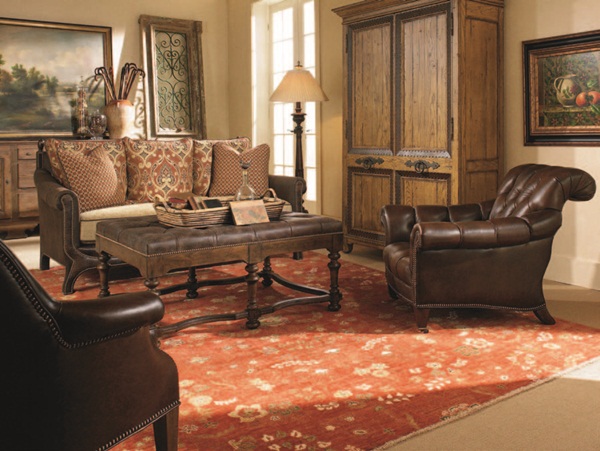 暖暖的橘黃及紅磚色系,能為空間注入溫暖情調,在英式