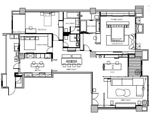 接手規劃時因基礎隔間大致完成而無法客變，加上水電管