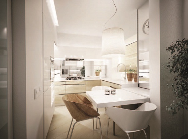 這個位於烏克蘭聶伯城的現代小公寓,空間格局包含幾個