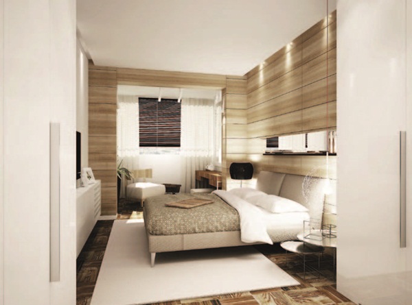 這個位於烏克蘭聶伯城的現代小公寓,空間格局包含幾個