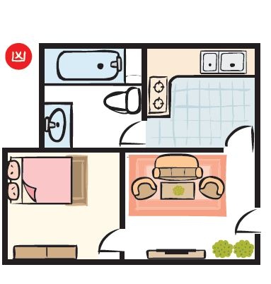 這裡的「水」是指廁所、魚缸、洗水槽；「火」是指爐灶