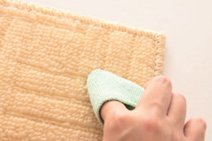 地墊上黏了許多頭髮與棉絮，如果不清除乾淨，反而讓家