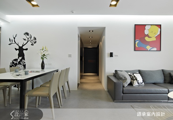 面對這棟36坪的長型老屋,設計師善用局部格局變動方式