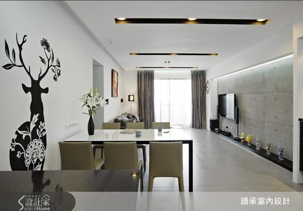 面對這棟36坪的長型老屋，設計師善用局部格局變動方式