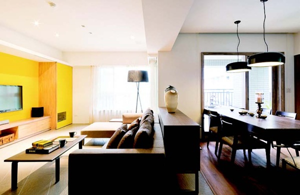 利用牆將生活單元區域隔開,大格局能彈性變為許多小格