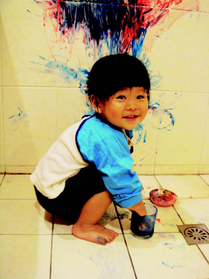 最愛的親子空間 a. 全家人的頂樓花園 小朋友跟媽媽一