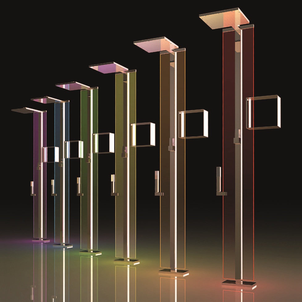 嵌入式多功能的頭頂花灑，有三種出水方式，瀑布出水、