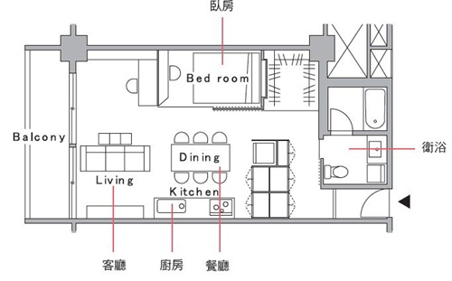 為了配合喜歡邀朋友來家裡歡聚的屋主個性，設計師大膽