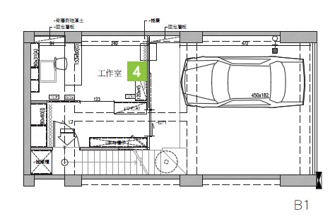 獨棟透天型式的此案,屋主共一家四口,因為不小的坪數