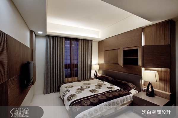 用深淺對比、線條延伸，沈白空間規劃透過建材質感、簡