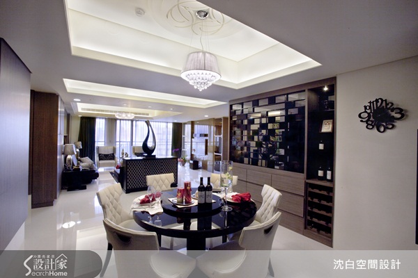 用深淺對比、線條延伸，沈白空間規劃透過建材質感、簡