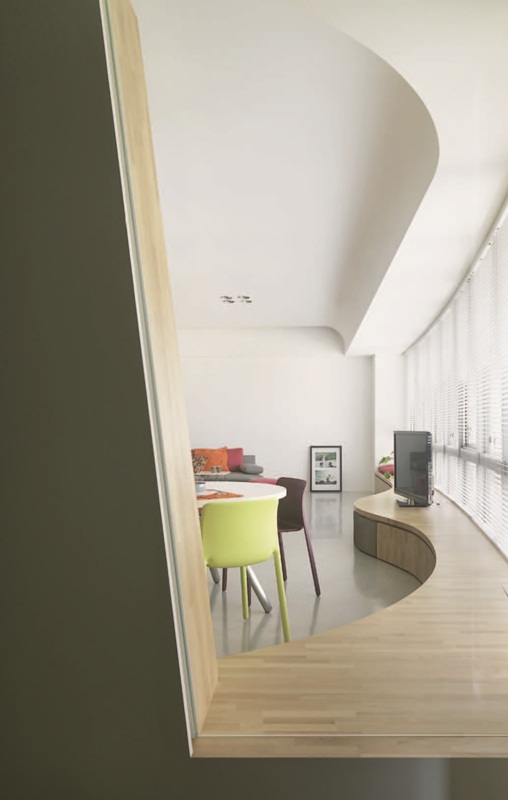 空間該如變得有律動感？加入曲線的編排或許有辦法！擅